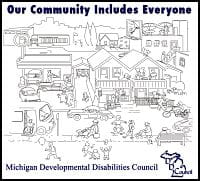 Our Community Includes Everyone logo for DD council Our Community Includes Everyone logo for DD council