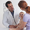 doctor treating baby