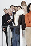 people waiting in line
