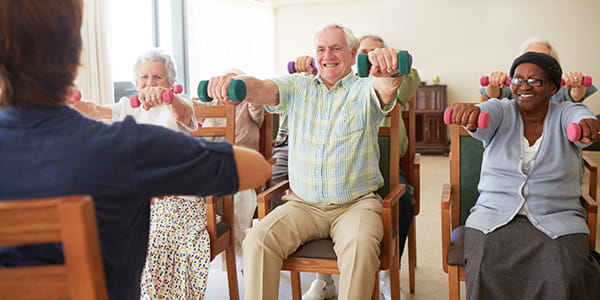 Patients Exercising in Chairs, Care Delivery Resources 2017