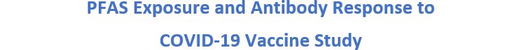 PFAS Exposure and Antibody Response to COVID-19 Vaccine Study