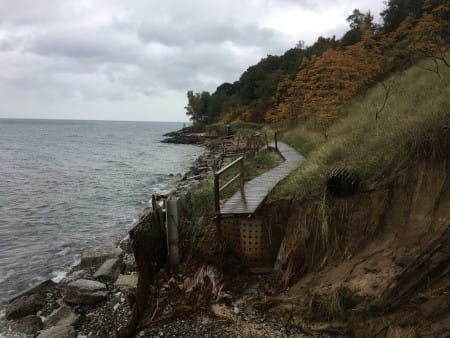 Boardwalk erosion