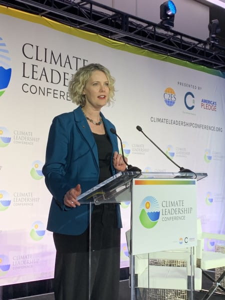 EGLE Director Clark at Climate Leadership Conference in Detroit on March 4, 2020