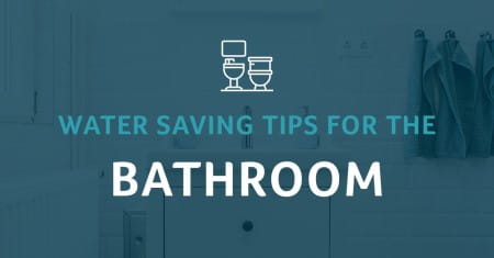 Water Saving Tips for the Bathroom Graphic