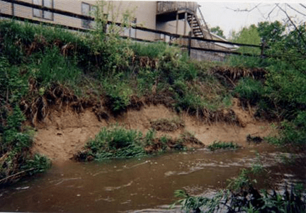 Streambank erosion