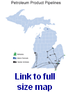 Michigan petroleum products pipeline map link image (4K) - link to view, download PDF map (20K)