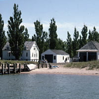 North Manitou Life Saving Station, North Manitou Island, Lake Michigan near Sleeping Bear Dunes North Manitou Life Saving Station, North Manitou Island, Lake Michigan near Sleeping Bear Dunes