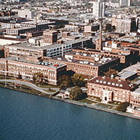 Former Parke-Davis Research Laboratory, along the Detroit River, Detroit, Michigan Former Parke-Davis Research Laboratory, along the Detroit River, Detroit, Michigan