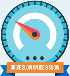 Drive slow on ice & snow