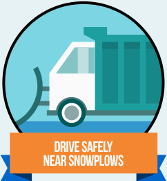 Drive safely near snowplows