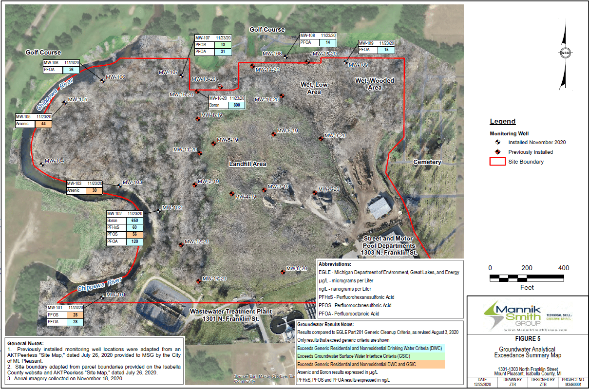 Mt Pleasant City Landfill Map