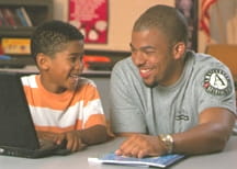 Smiling mentor and mentee Smiling mentor and mentee