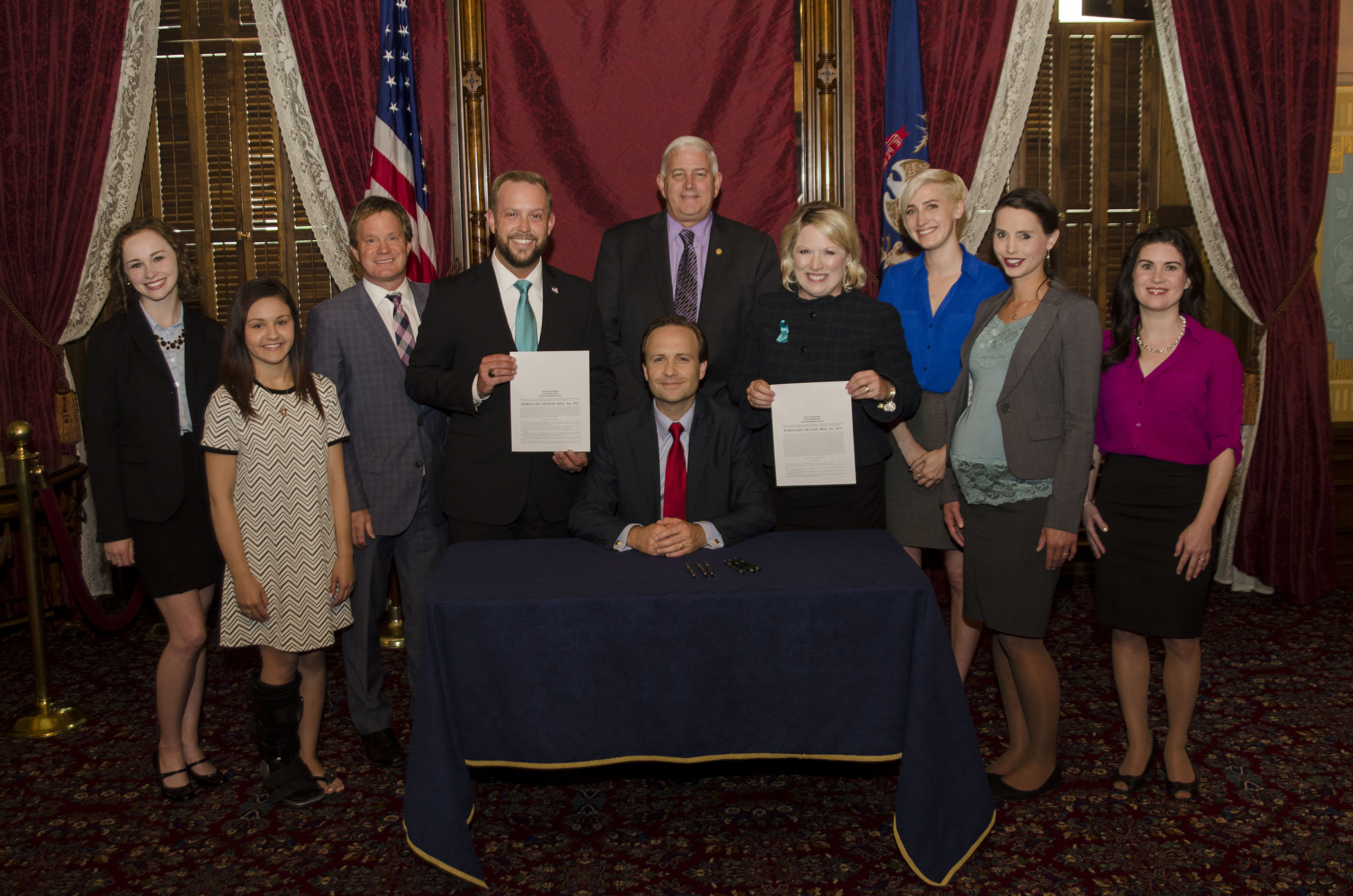 Lt. Gov. Brian Calley signing bills Lt. Gov. Brian Calley signing bills