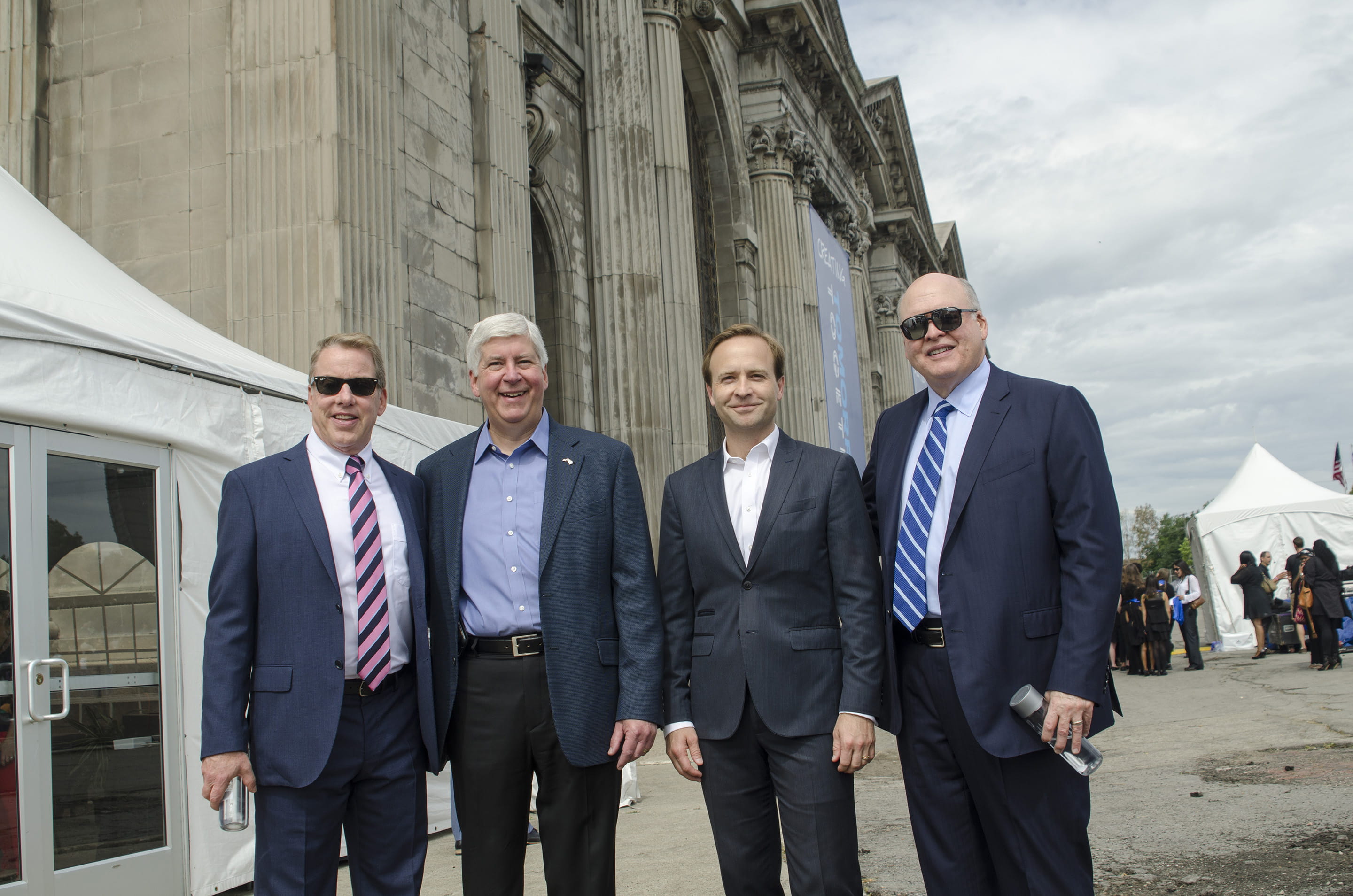 Bill Ford, Gov. Snyder, Lt. Gov. Brian Calley and Jim Hackett at Ford's Corktown announcement Bill Ford, Gov. Snyder, Lt. Gov. Brian Calley and Jim Hackett at Ford's Corktown announcement