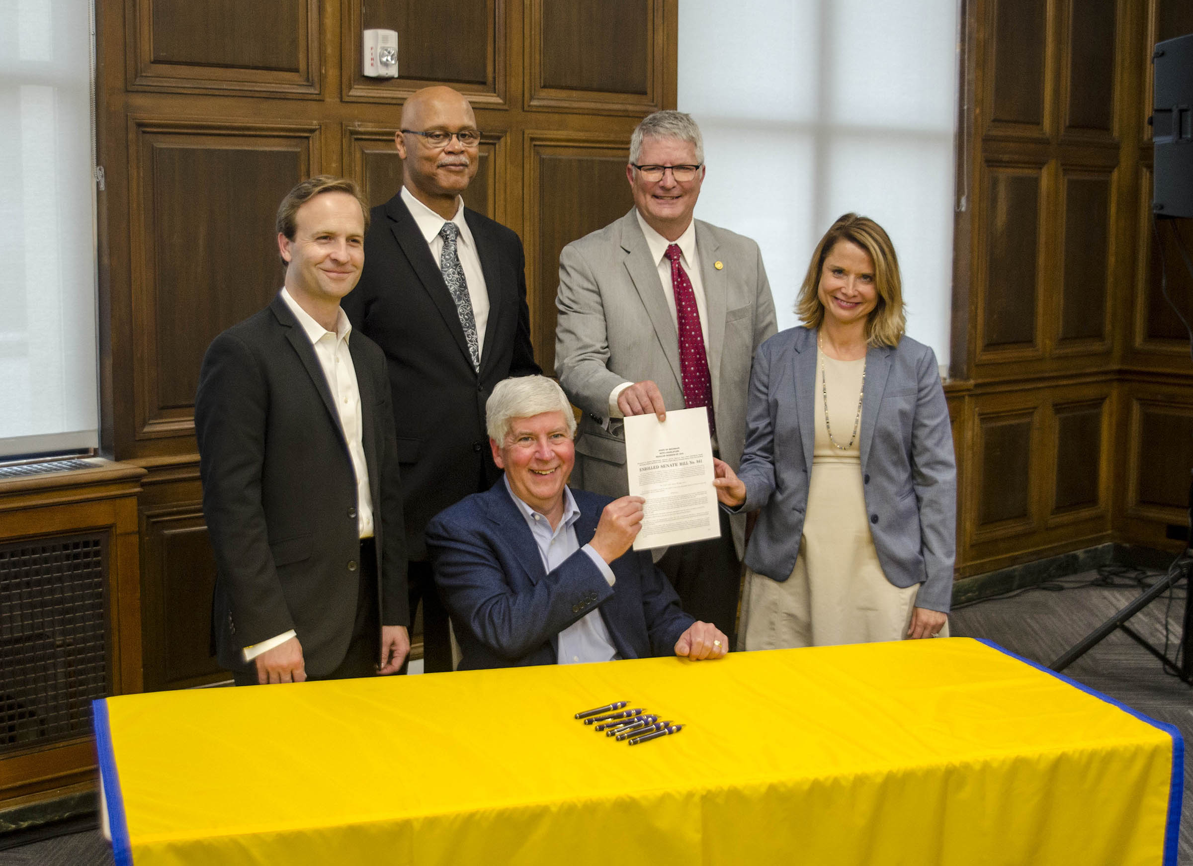 Gov. Rick Snyder signing the Marshall Plan bills Gov. Rick Snyder signing the Marshall Plan bills