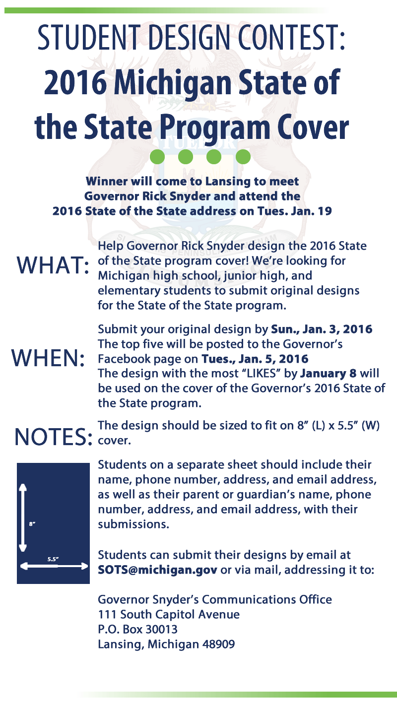 State of the State program design contest information