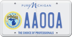 POAM Pure Michigan plate POAM Pure Michigan plate