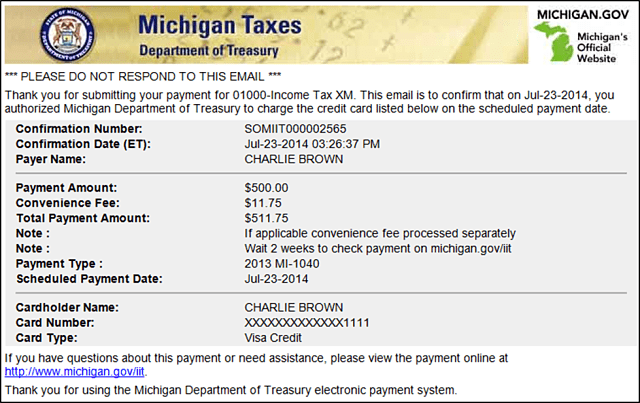 Payment Confirmation EMail