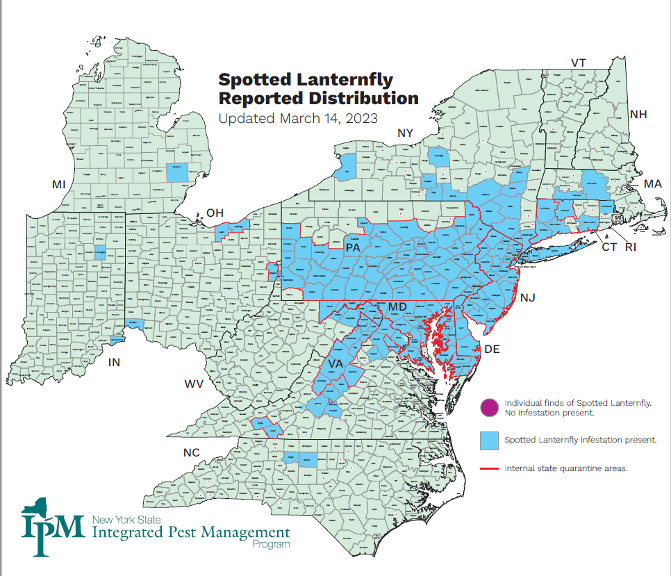 Spotted LanternFly Map
