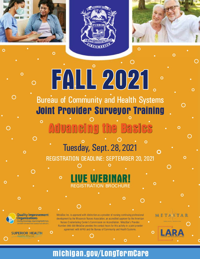 2021 Fall Joint Provider Surveyor Training Brochure Thumbnail