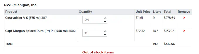 cart screen