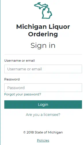 Sign in screen