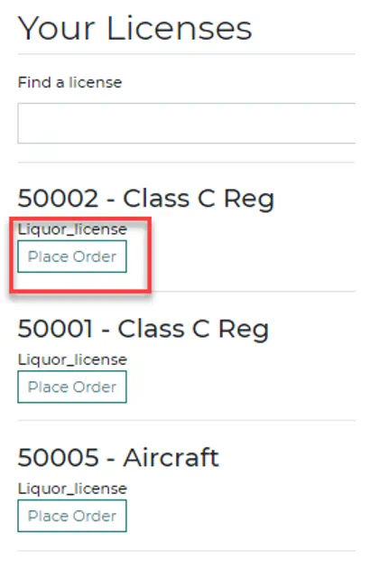 your licenses screen