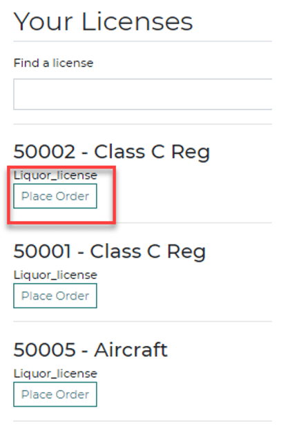 your licenses screen