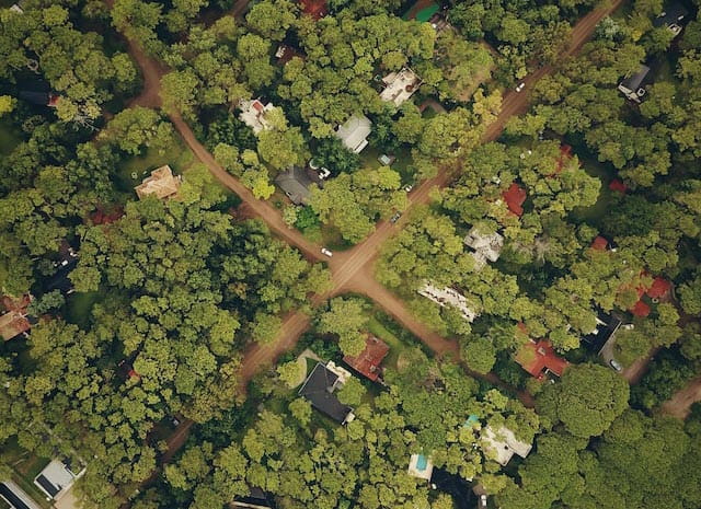 Overhead View of a Subdivision