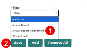 Annual Report Amendment - Attachment Save