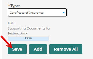 Insurance - Attachment Save