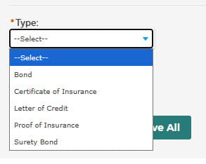 Insurance - Attachment Type