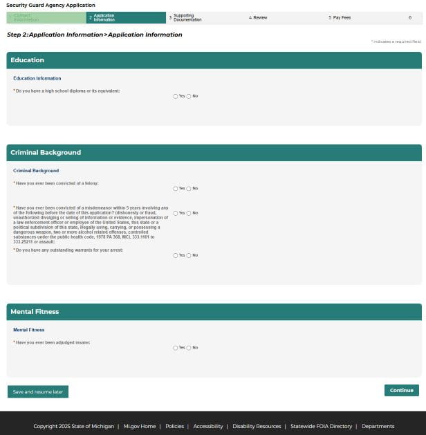 New Application - Applicant Information
