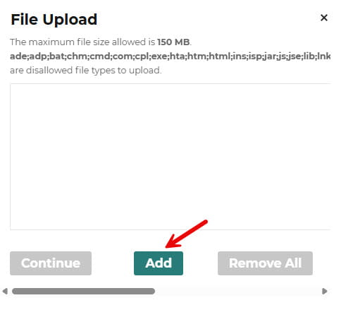 Relicensure Supporting Documents File Upload Add