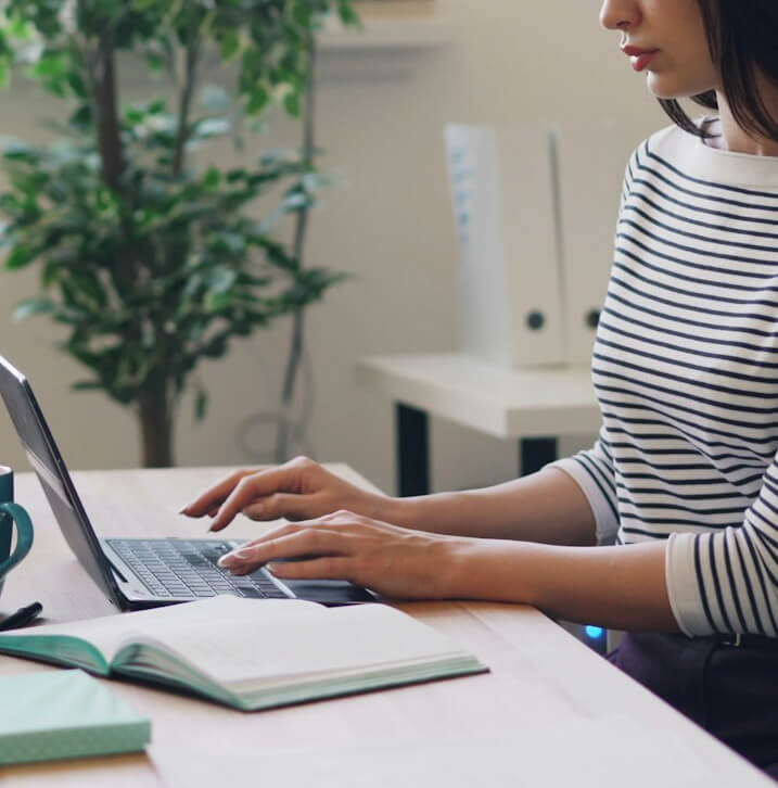 Person using a laptop
