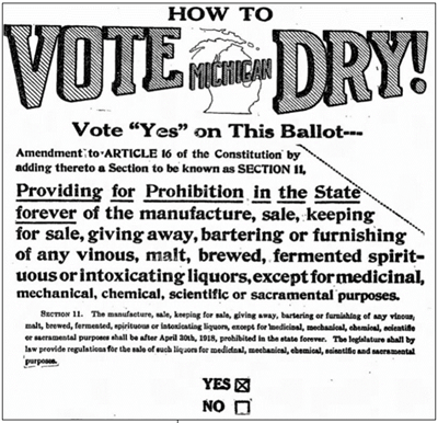 Advertisement for 1916 Election How To Vote Dry
