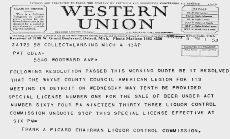 Image of First Special License Issued in 1933