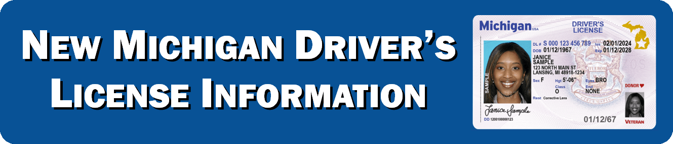New Michigan Drivers License Information Button
