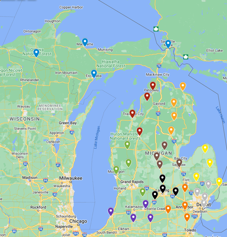 MI Connected Future Tour Map