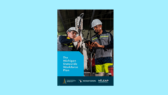 Workforce Development Plan 2024 Report cover on a light blue background