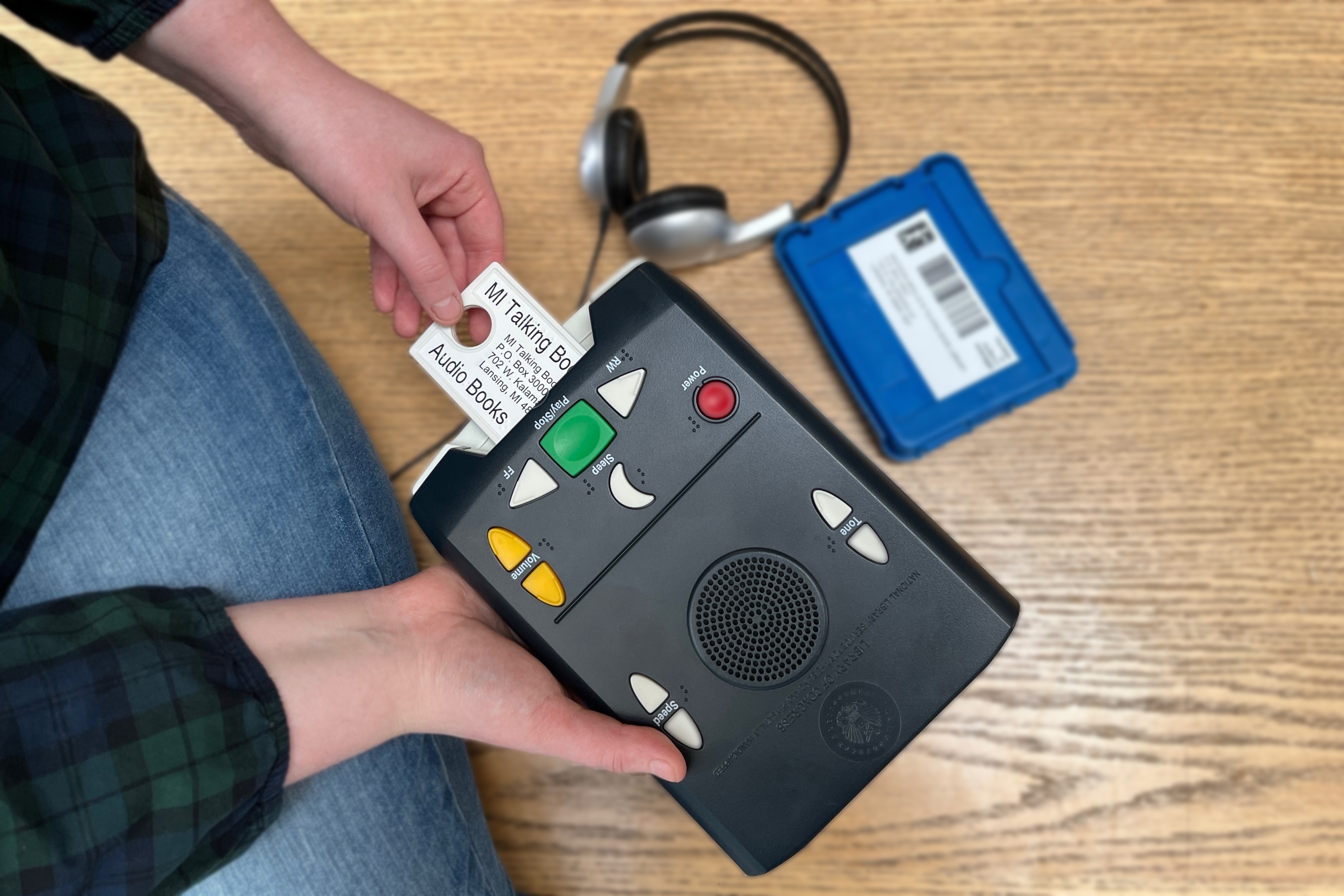 Person displaying DTBM with cartridge