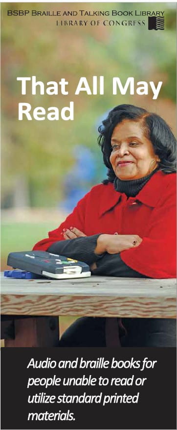 Braille and Talking Book Library brochure cover