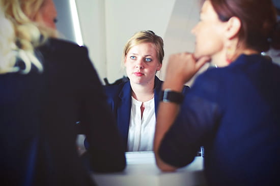 photo of businesswomen in interview meeting