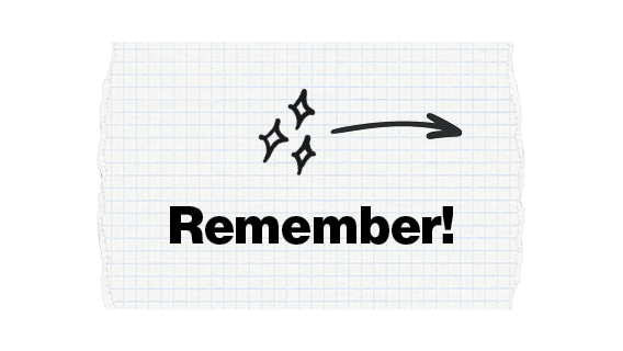 lined paper with "remember" written on it