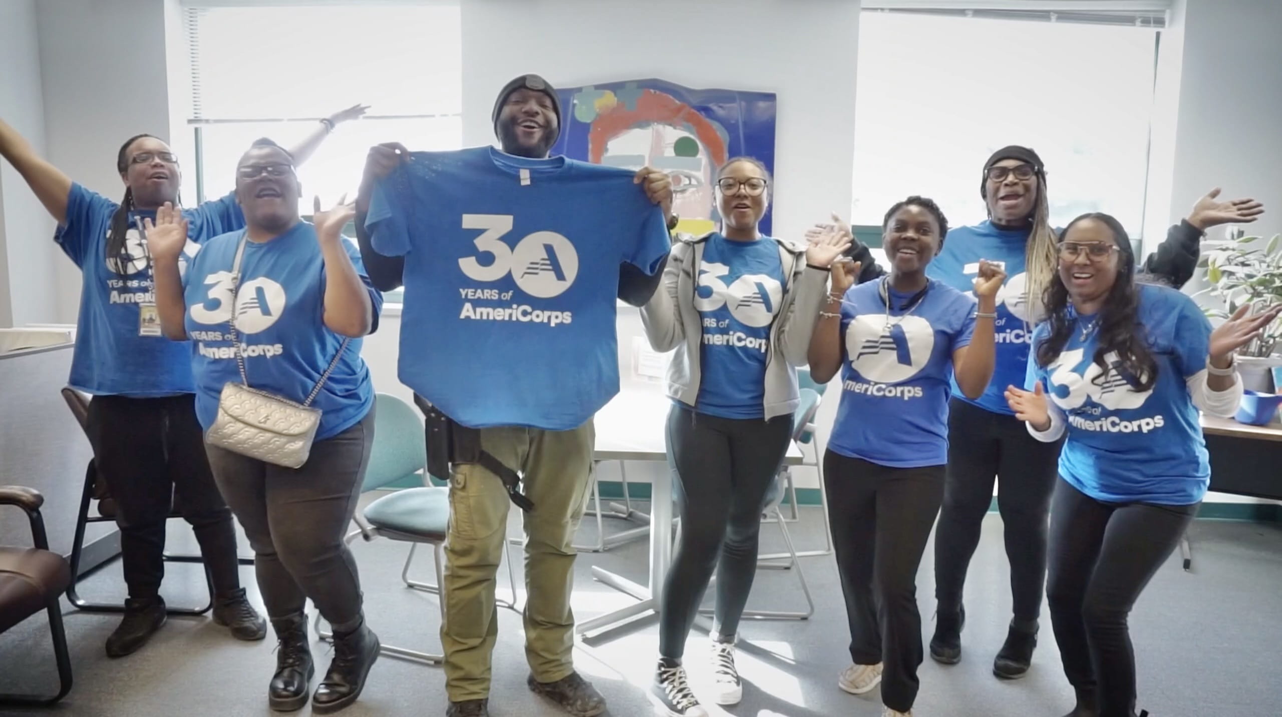AmeriCorps members celebrating 30th Anniversary
