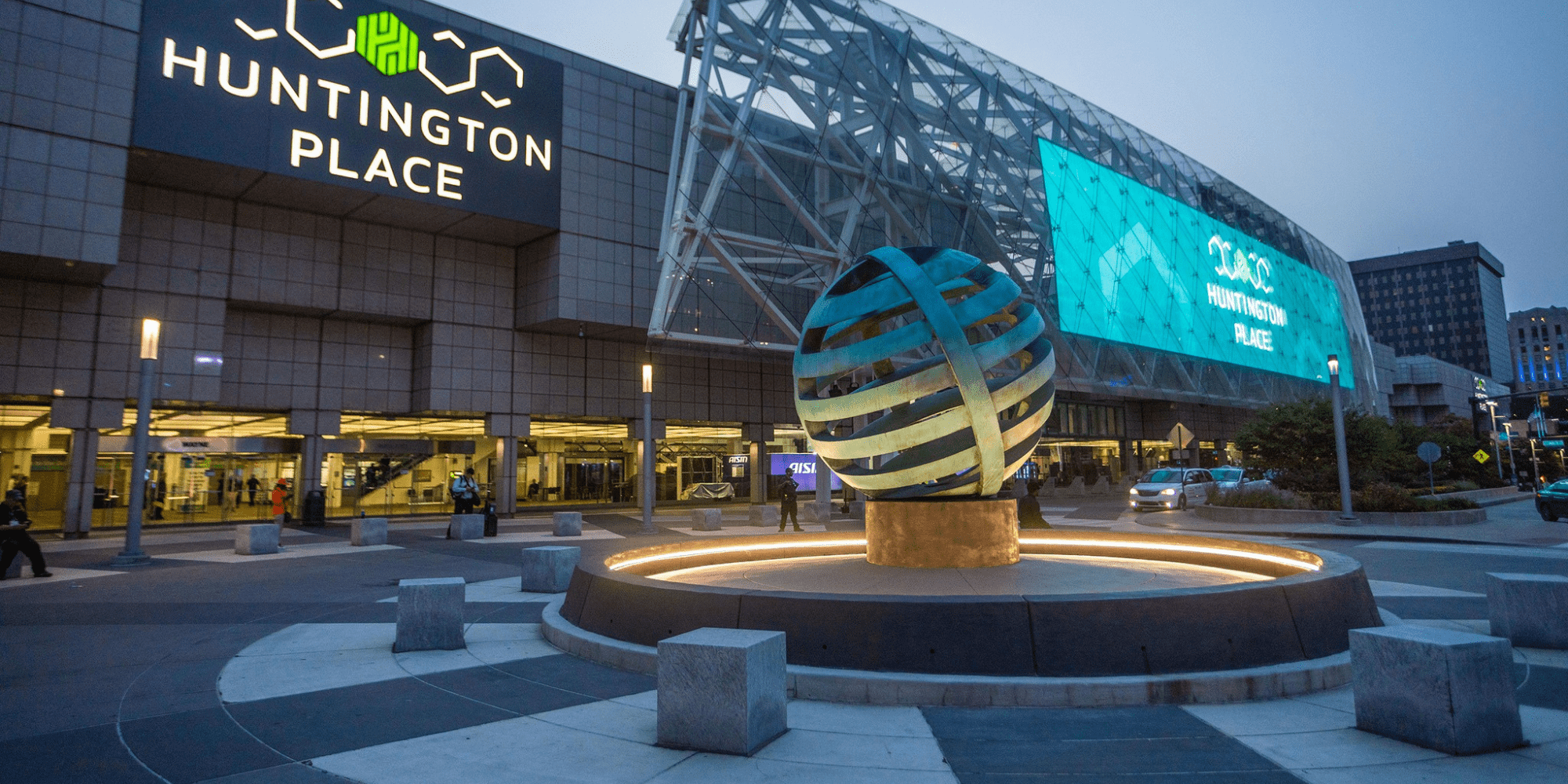 Front of the Cobo Convention Center.