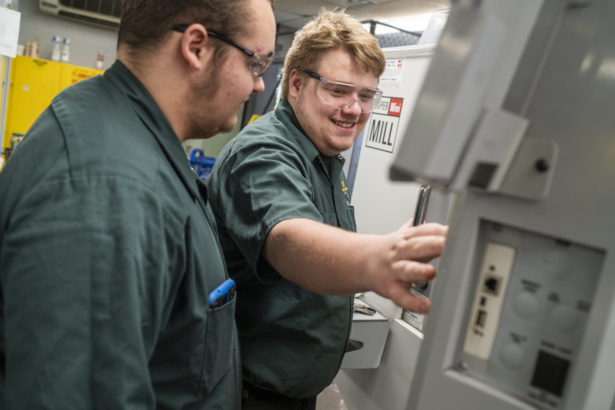 MCTI graduate Matthew Johnston received on-the-job training as a CNC Machinist.