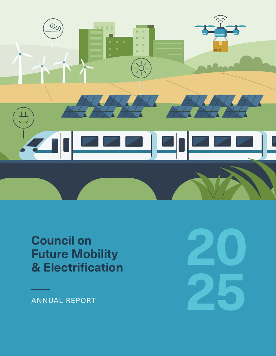 Council on future mobility and electrification annual report graphic