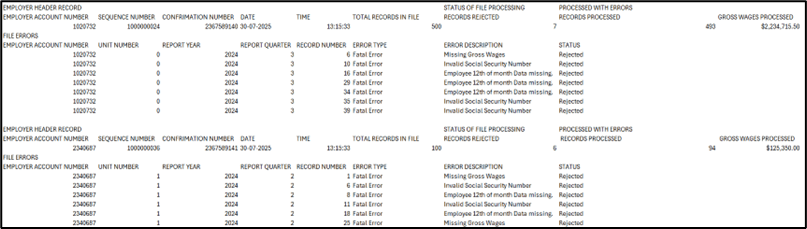 A screenshot of the confirmation file users will receive once the confirmation number is selected.