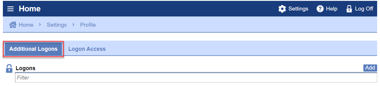 In the “Additional Logons” tab, click “Add.”